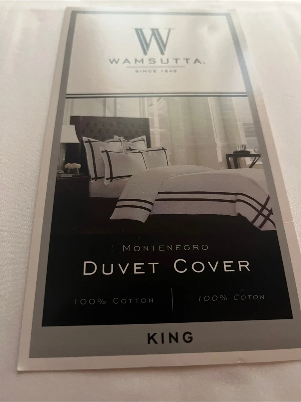 Duvet cover king size new 110” x 96” cotton Wamsutta Montenegro
